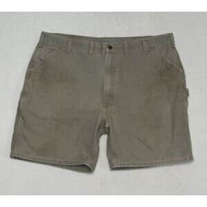 Vintage 90s Carhartt Tan Carpenter Shorts Size 42 Faded Distressed No Tags